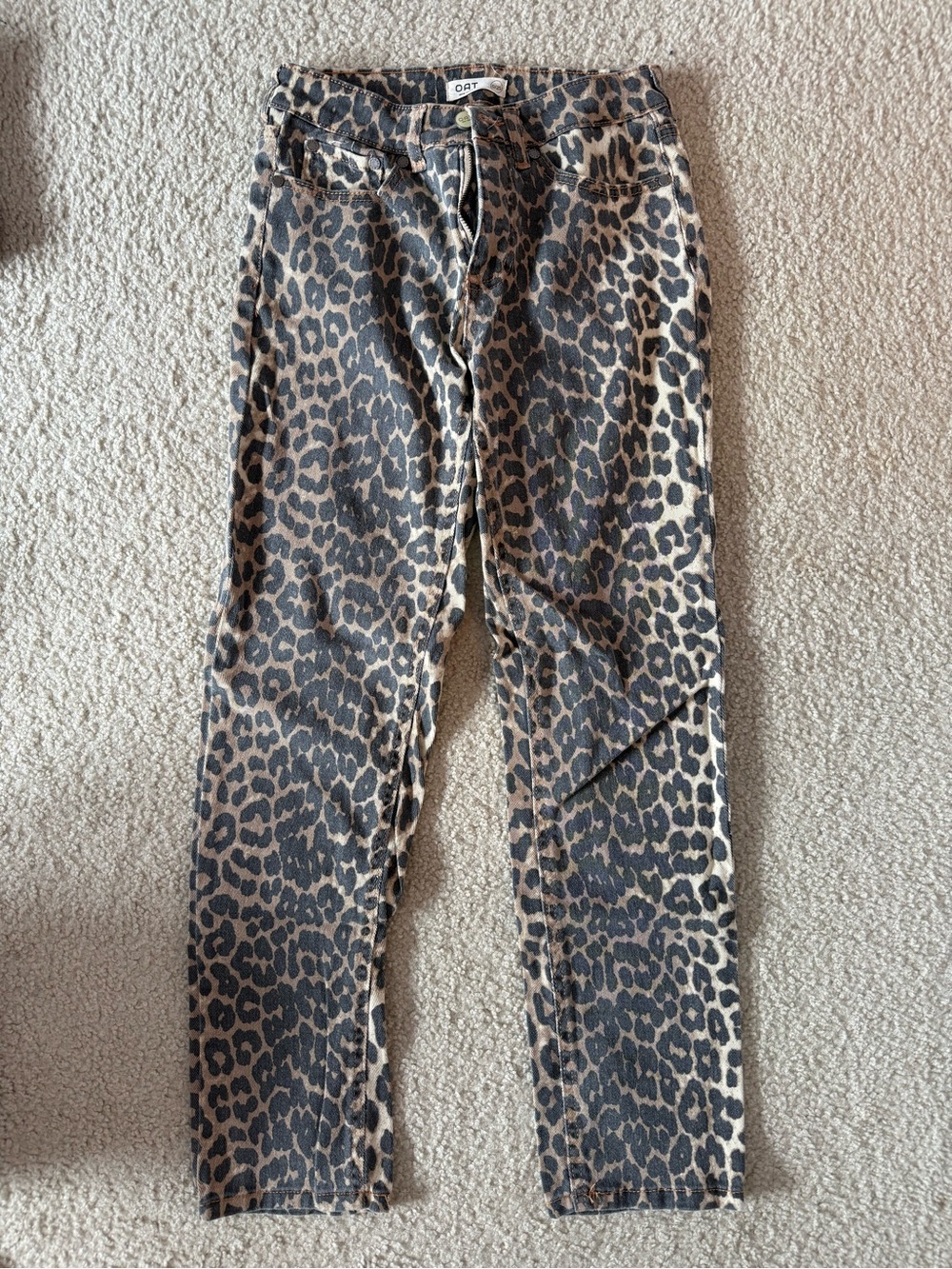 Oat New York Leopard-Print Skinny Jeans in Brown and Black